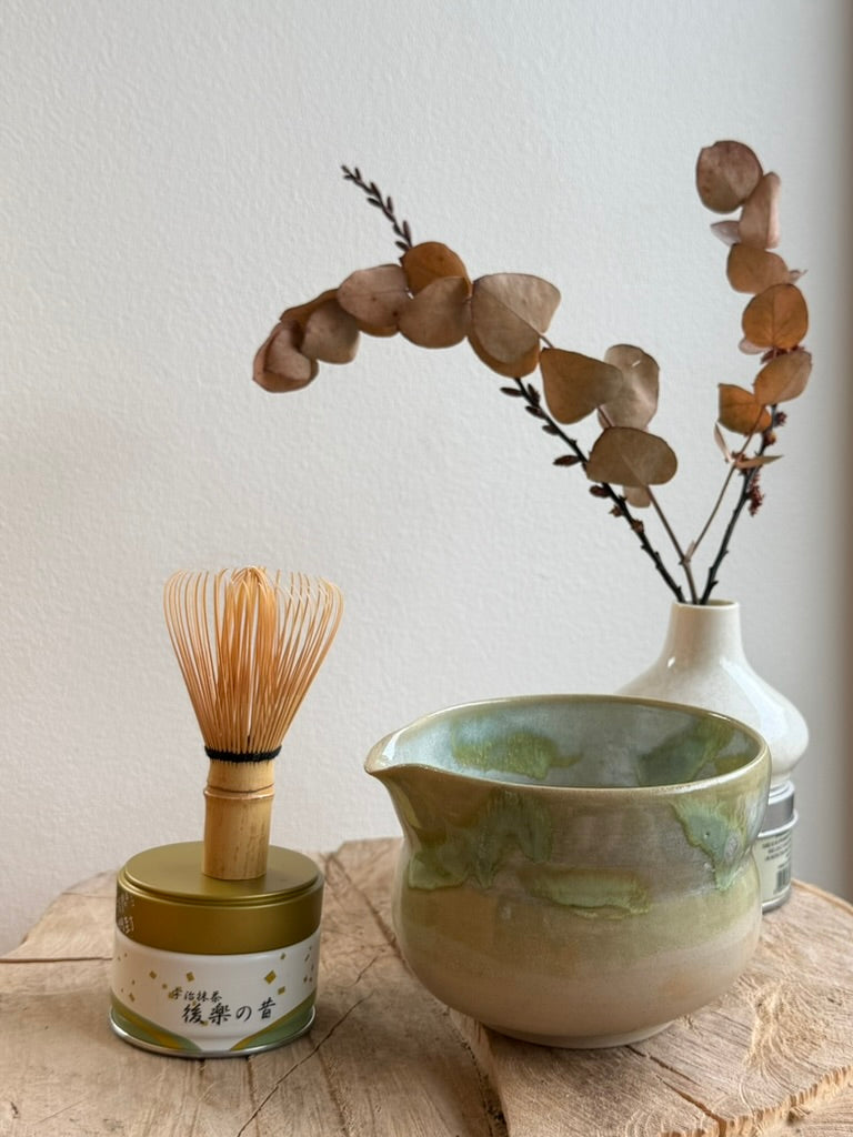 Aurora in Danish Sky - Matcha chawan