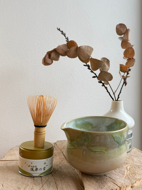 Aurora in Danish Sky - Matcha chawan