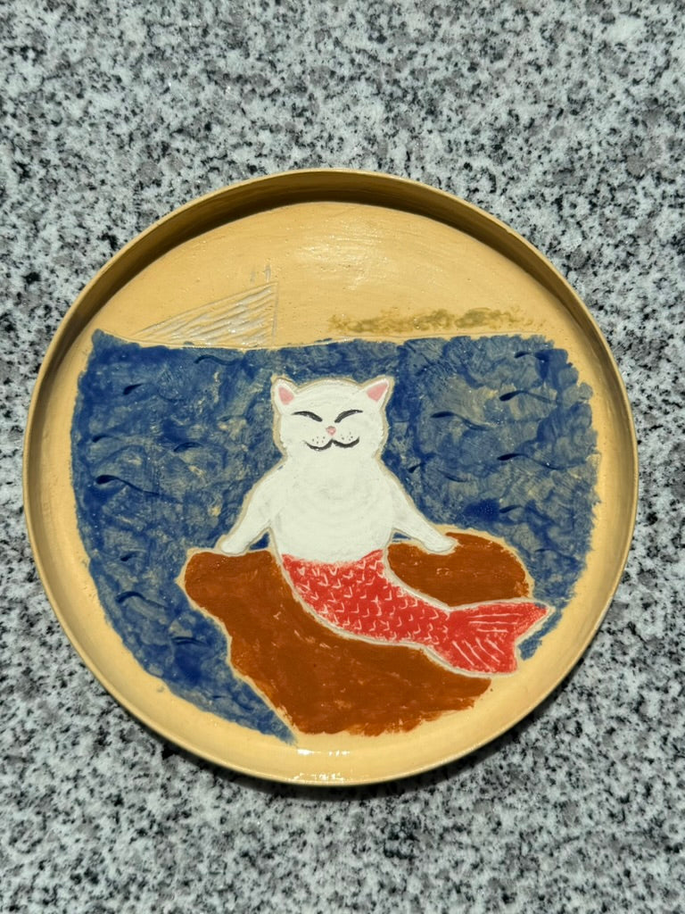 Meowmaid plate sunset
