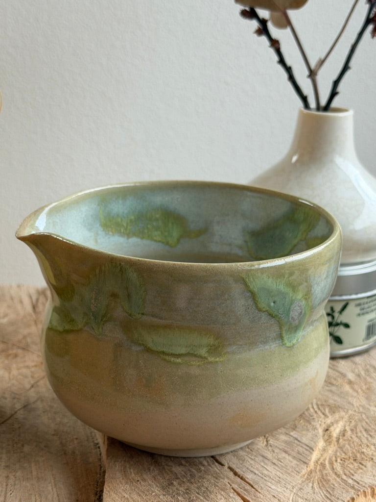 Aurora in Danish Sky - Matcha chawan