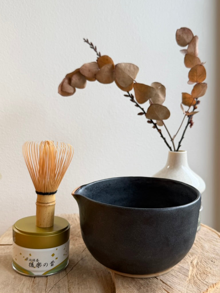 Mat black - Matcha chawan